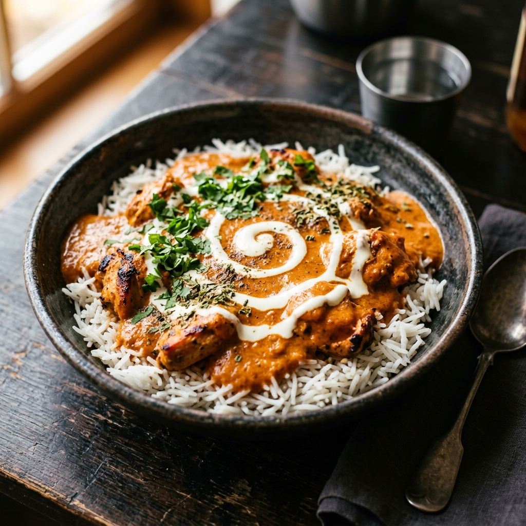 Butter Chicken Rice Bowl